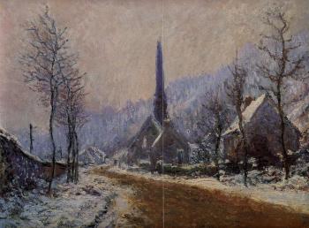 Claude Oscar Monet : Church at Jeufosse, Snowy Weather